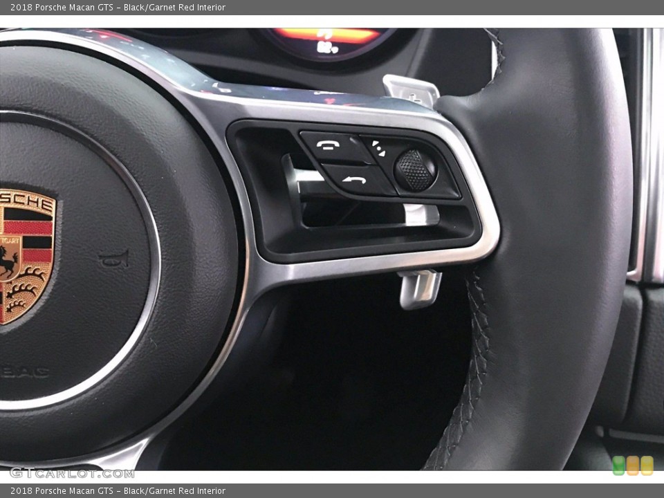 Black/Garnet Red Interior Steering Wheel for the 2018 Porsche Macan GTS #141947217