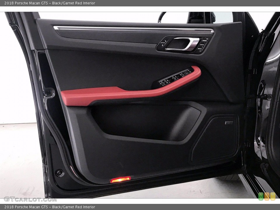 Black/Garnet Red Interior Door Panel for the 2018 Porsche Macan GTS #141947229