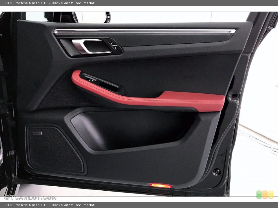 Black/Garnet Red Interior Door Panel for the 2018 Porsche Macan GTS #141947232