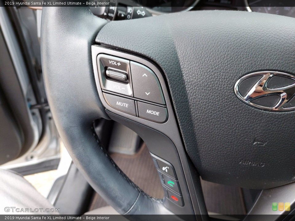Beige Interior Steering Wheel for the 2019 Hyundai Santa Fe XL Limited Ultimate #141950625
