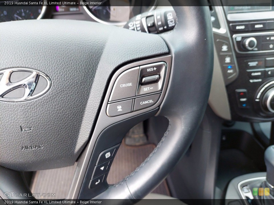 Beige Interior Steering Wheel for the 2019 Hyundai Santa Fe XL Limited Ultimate #141950628