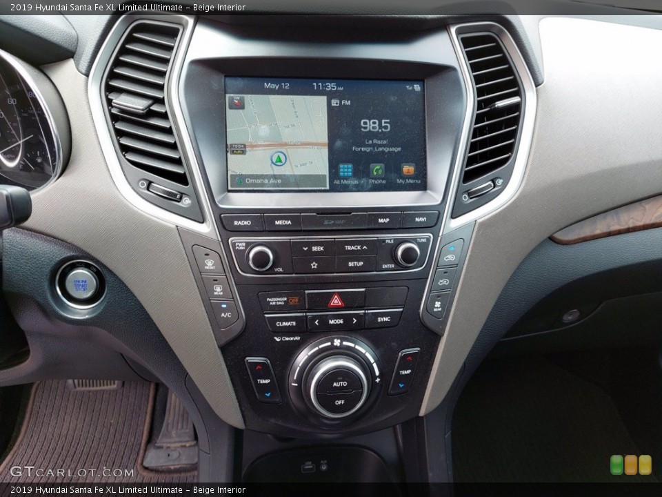 Beige Interior Controls for the 2019 Hyundai Santa Fe XL Limited Ultimate #141950631