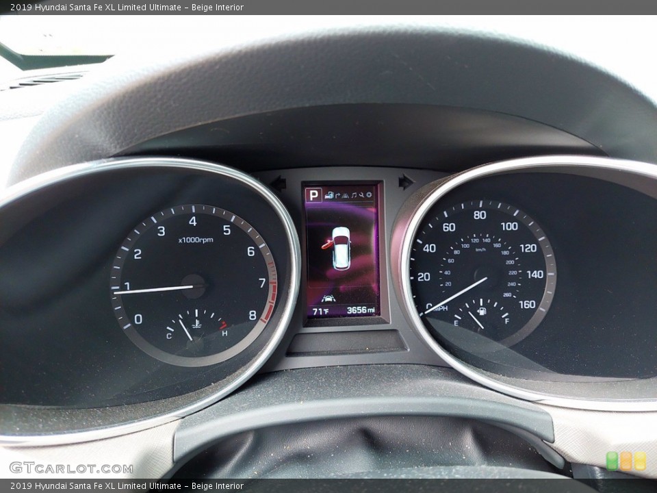 Beige Interior Gauges for the 2019 Hyundai Santa Fe XL Limited Ultimate #141950652