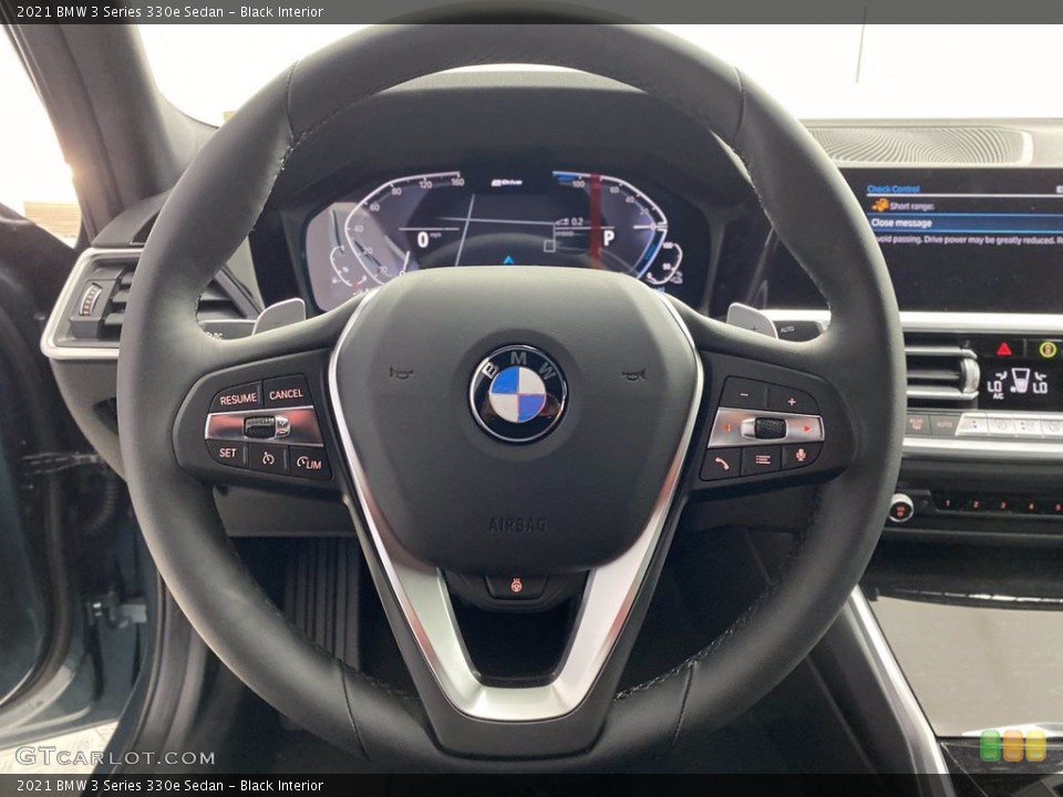 Black Interior Steering Wheel for the 2021 BMW 3 Series 330e Sedan #141950727