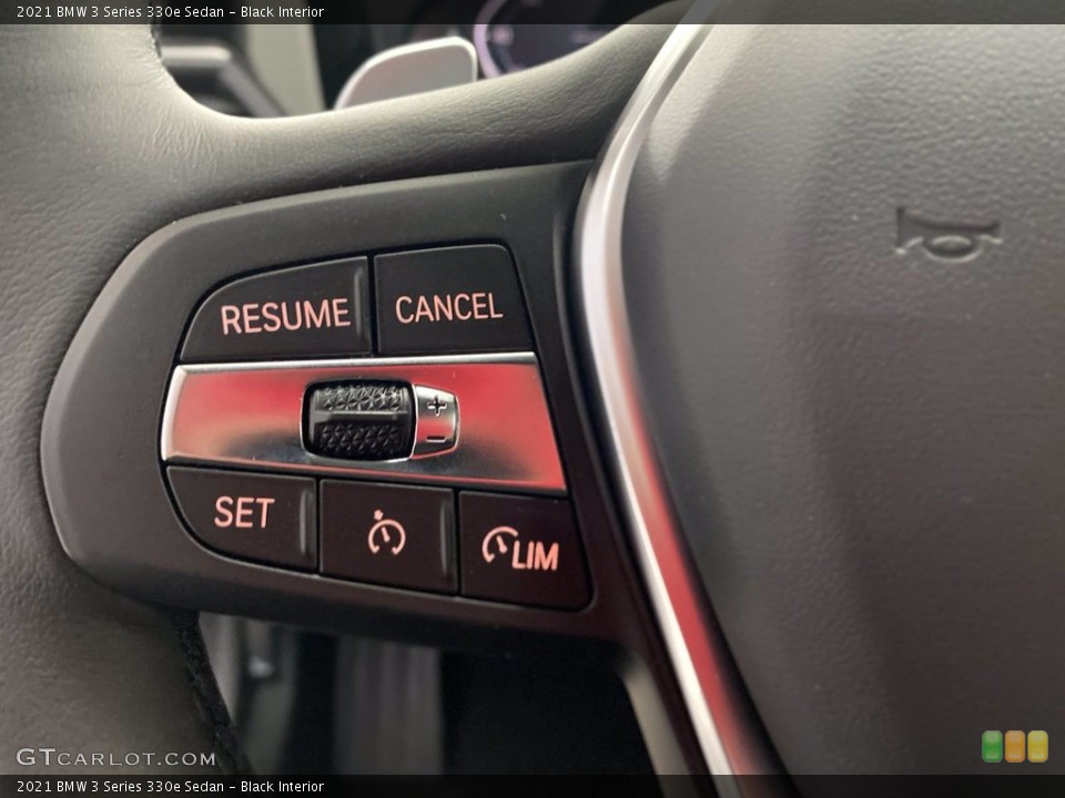 Black Interior Steering Wheel for the 2021 BMW 3 Series 330e Sedan #141950730