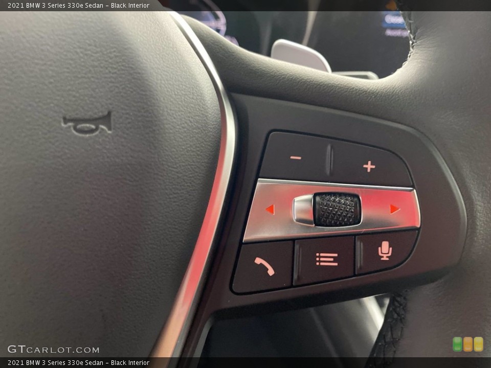 Black Interior Steering Wheel for the 2021 BMW 3 Series 330e Sedan #141950733