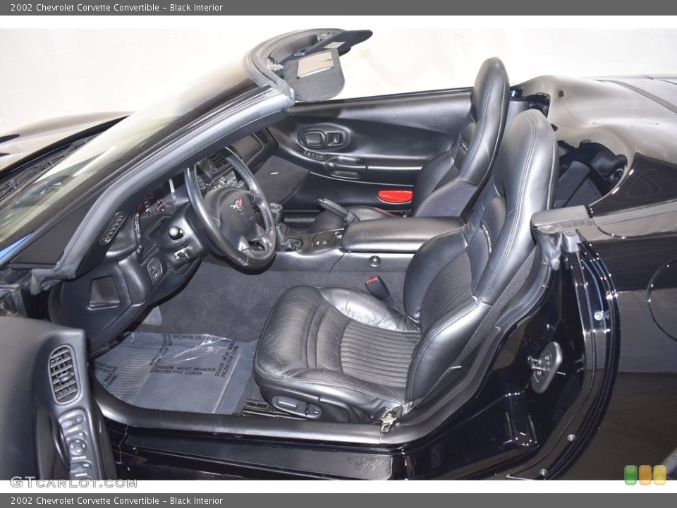 Black Interior Front Seat for the 2002 Chevrolet Corvette Convertible #141951792