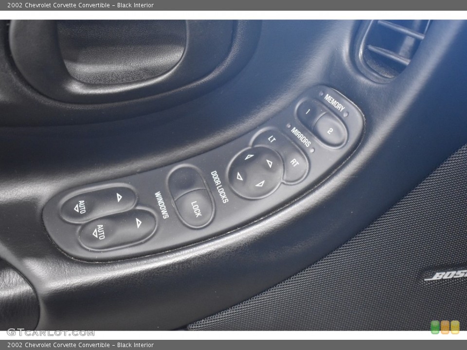 Black Interior Controls for the 2002 Chevrolet Corvette Convertible #141951801