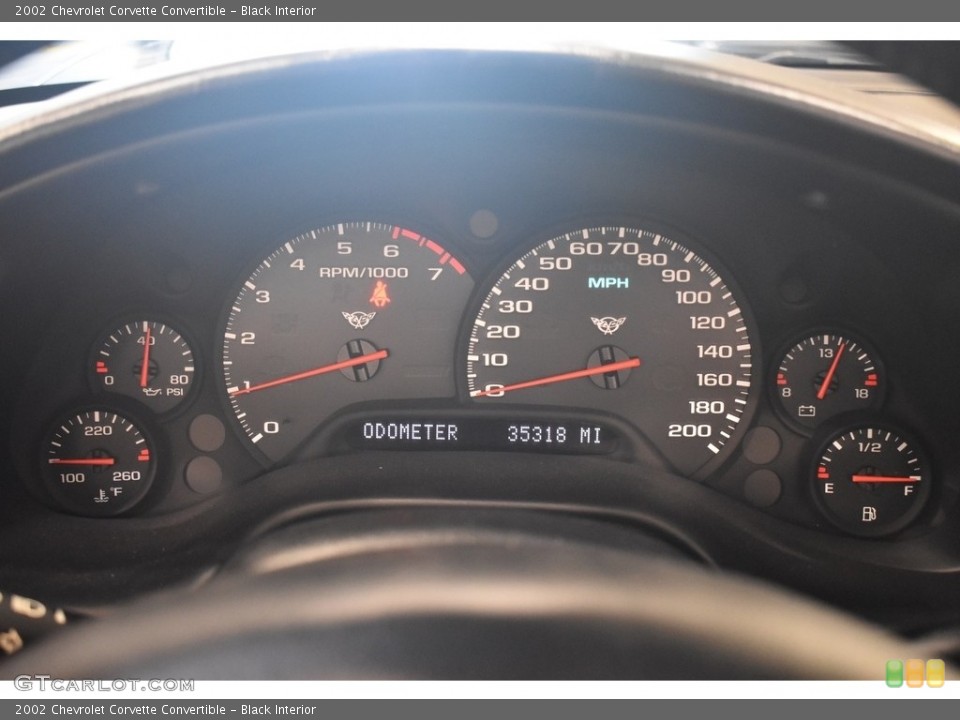 Black Interior Gauges for the 2002 Chevrolet Corvette Convertible #141951813