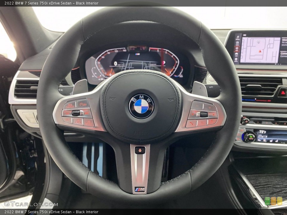 Black Interior Steering Wheel for the 2022 BMW 7 Series 750i xDrive Sedan #141955895
