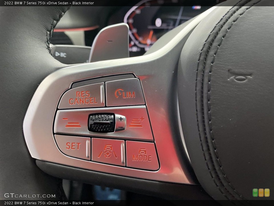 Black Interior Steering Wheel for the 2022 BMW 7 Series 750i xDrive Sedan #141955925