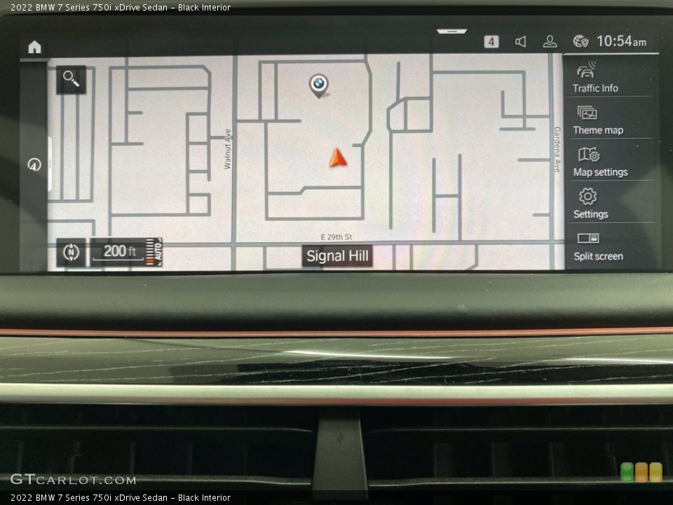 Black Interior Navigation for the 2022 BMW 7 Series 750i xDrive Sedan #141956036