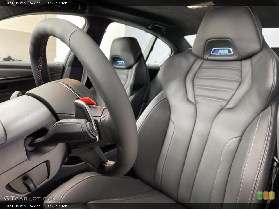 Black Interior Front Seat for the 2021 BMW M5 Sedan #141956621