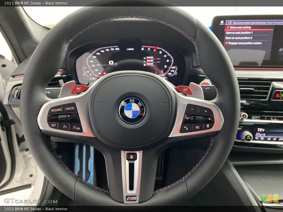 Black Interior Steering Wheel for the 2021 BMW M5 Sedan #141956645