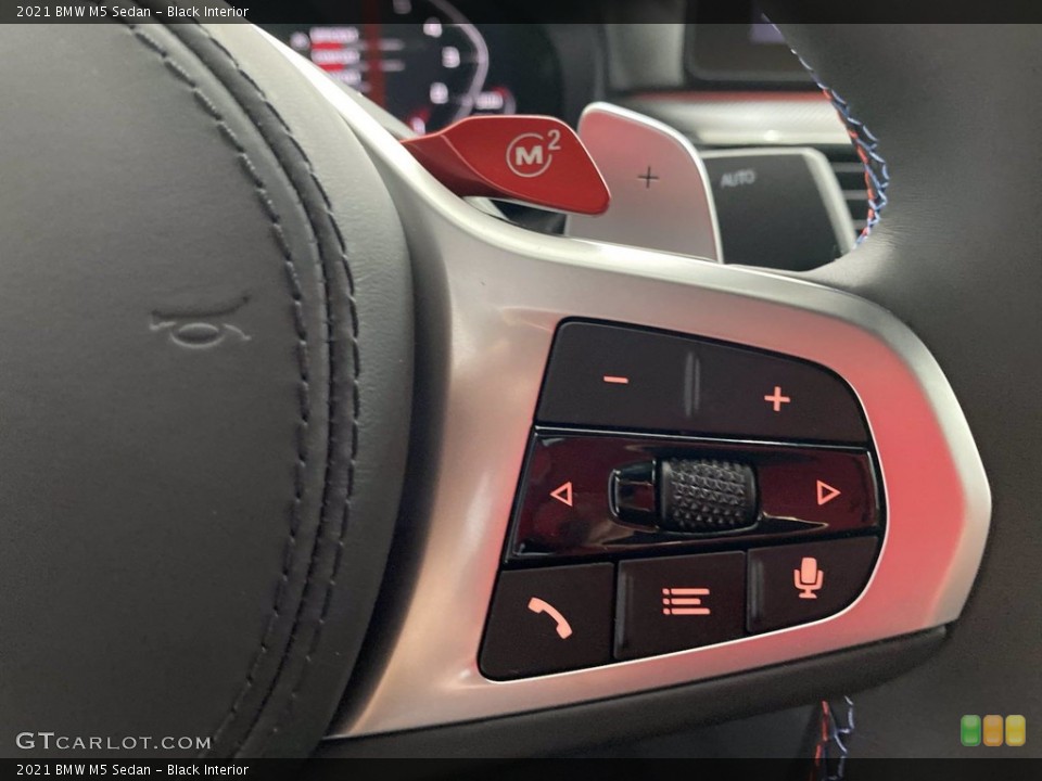 Black Interior Steering Wheel for the 2021 BMW M5 Sedan #141956696