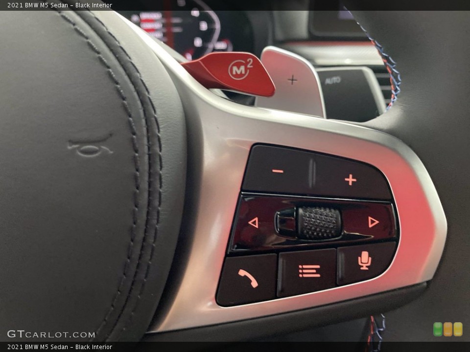 Black Interior Steering Wheel for the 2021 BMW M5 Sedan #141956696