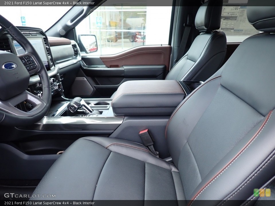 Black Interior Front Seat for the 2021 Ford F150 Lariat SuperCrew 4x4 #141957764