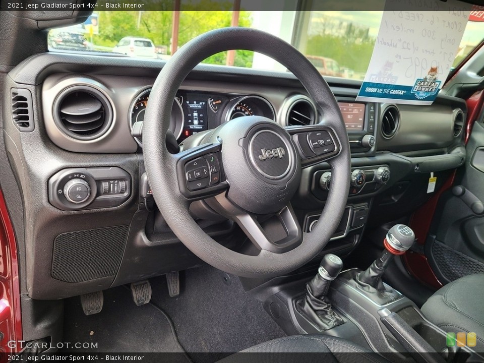 Black Interior Dashboard for the 2021 Jeep Gladiator Sport 4x4 #141960518