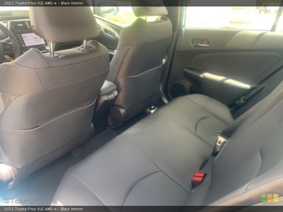 Black Interior Rear Seat for the 2021 Toyota Prius XLE AWD-e #141960557