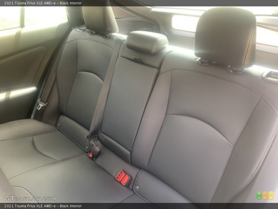Black Interior Rear Seat for the 2021 Toyota Prius XLE AWD-e #141960578