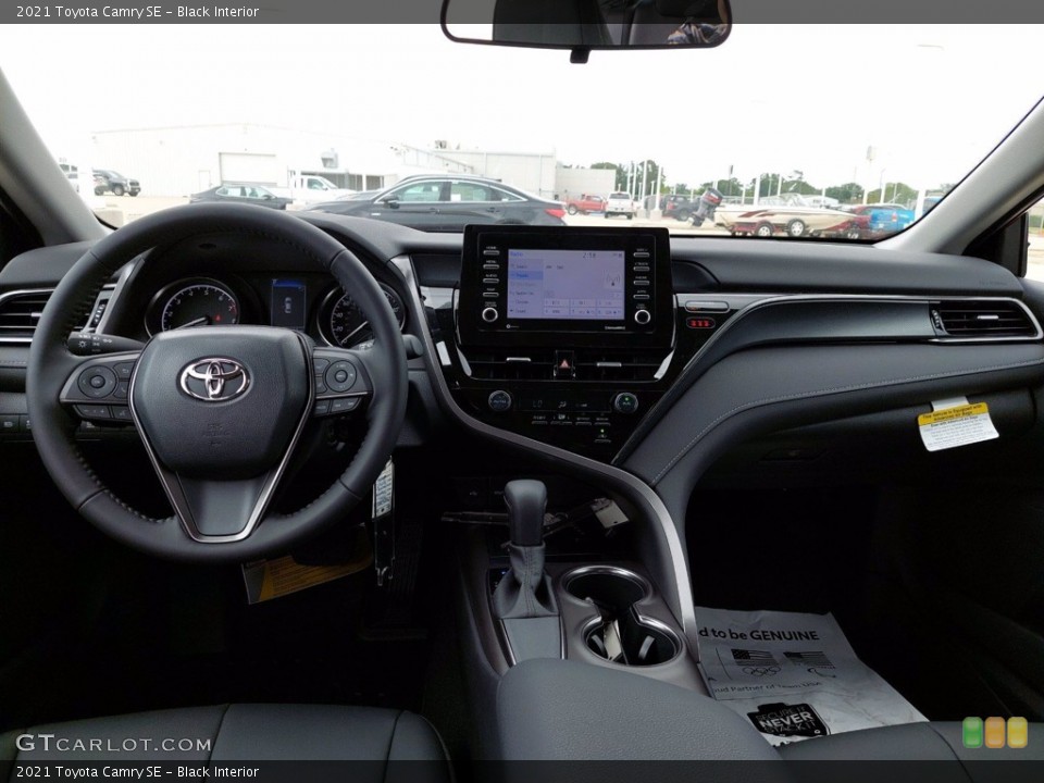 Black Interior Dashboard for the 2021 Toyota Camry SE #141962177