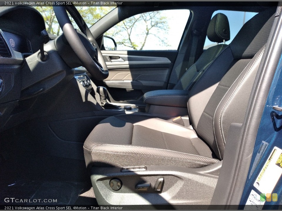 Titan Black Interior Front Seat for the 2021 Volkswagen Atlas Cross Sport SEL 4Motion #141969114