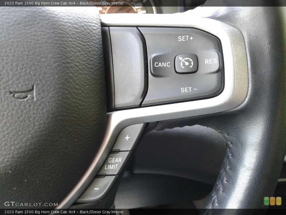 Black/Diesel Gray Interior Steering Wheel for the 2020 Ram 1500 Big Horn Crew Cab 4x4 #141971325