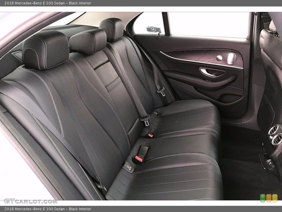 Black Interior Rear Seat for the 2018 Mercedes-Benz E 300 Sedan #141971535