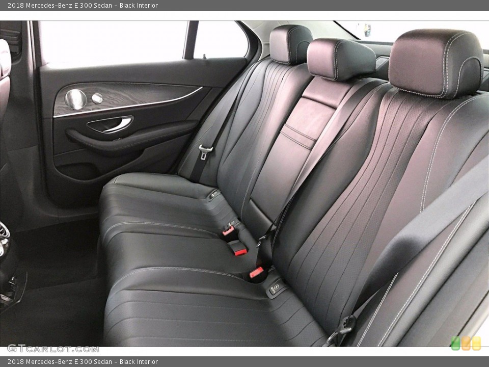 Black Interior Rear Seat for the 2018 Mercedes-Benz E 300 Sedan #141971565