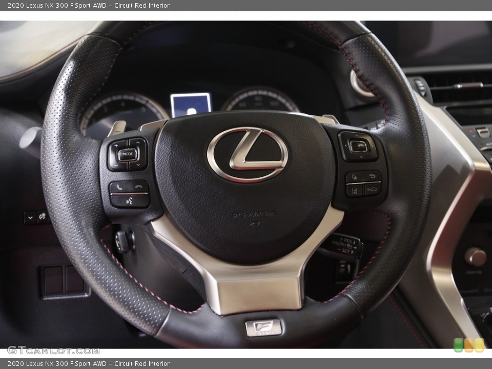 Circuit Red Interior Steering Wheel for the 2020 Lexus NX 300 F Sport AWD #141975306