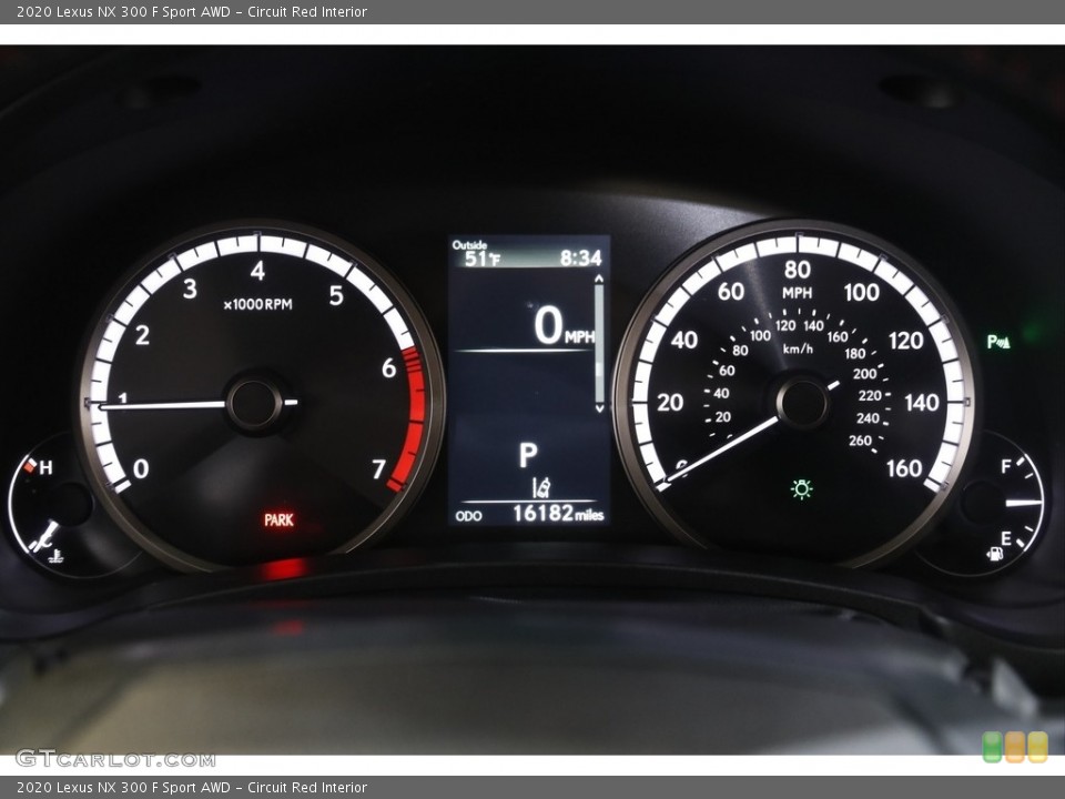 Circuit Red Interior Gauges for the 2020 Lexus NX 300 F Sport AWD #141975318