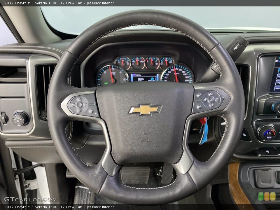Jet Black Interior Steering Wheel for the 2017 Chevrolet Silverado 1500 LTZ Crew Cab #141975582