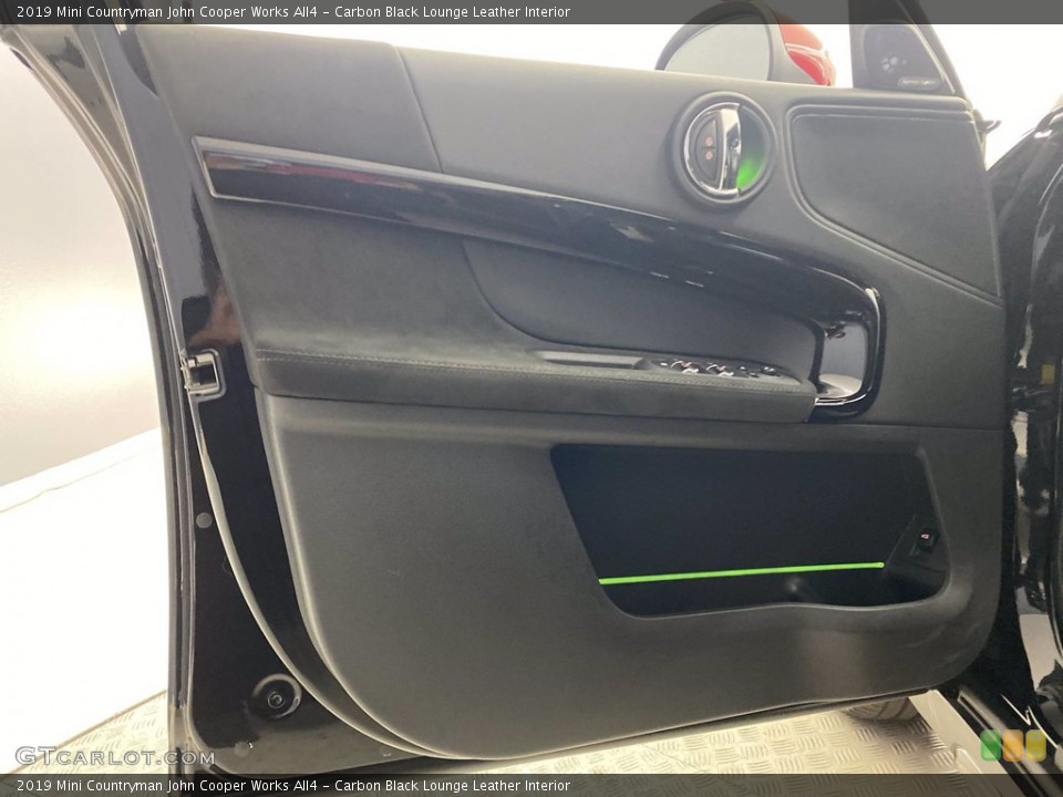 Carbon Black Lounge Leather Interior Door Panel for the 2019 Mini Countryman John Cooper Works All4 #141977217