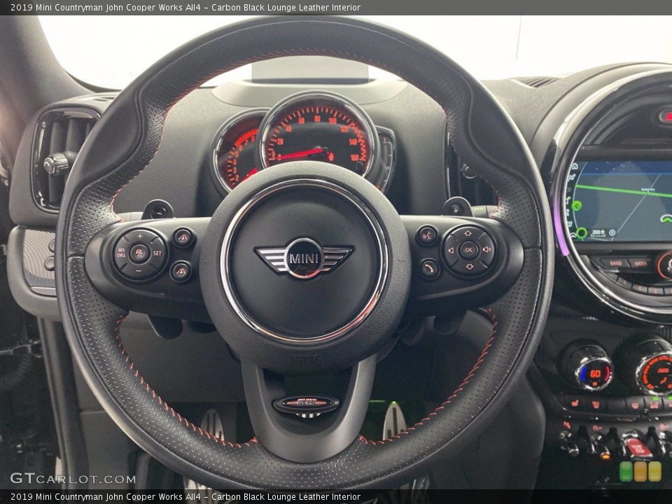 Carbon Black Lounge Leather Interior Steering Wheel for the 2019 Mini Countryman John Cooper Works All4 #141977232