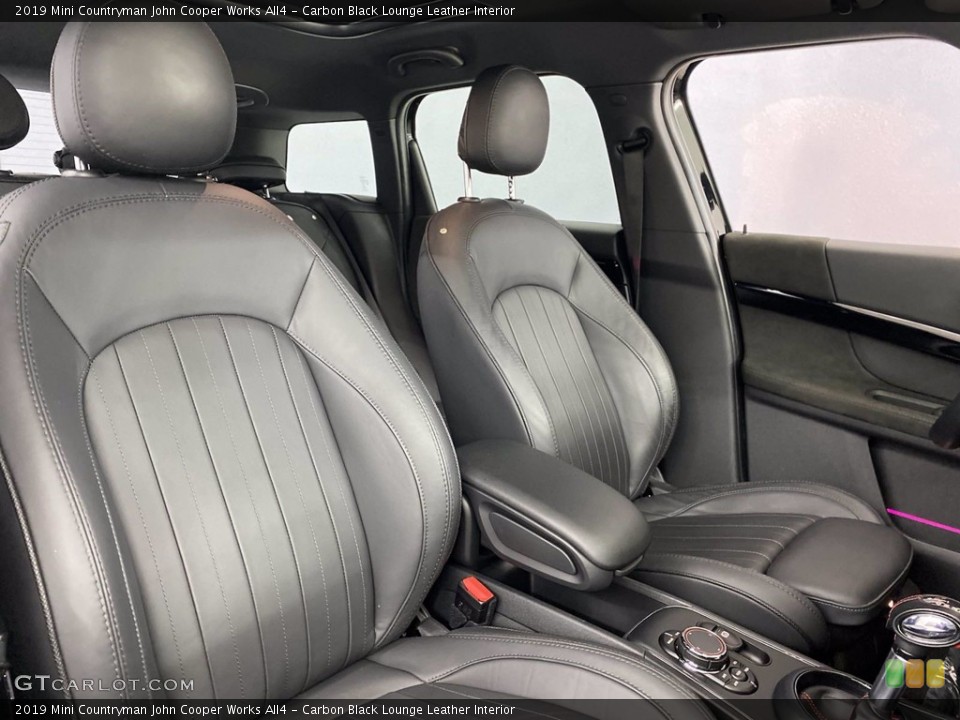 Carbon Black Lounge Leather Interior Front Seat for the 2019 Mini Countryman John Cooper Works All4 #141977277
