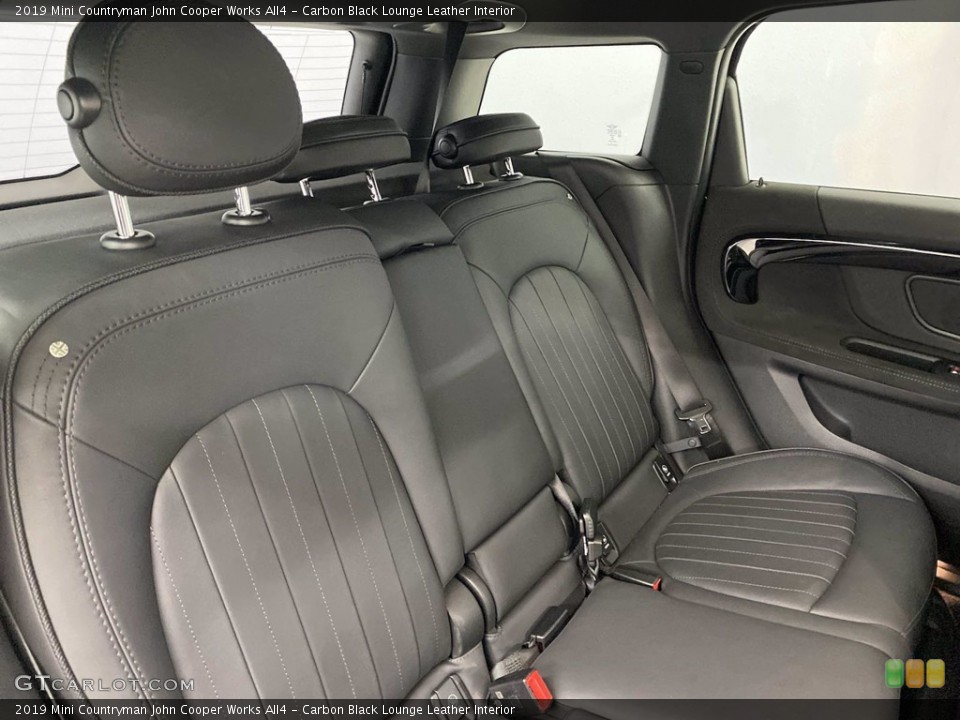 Carbon Black Lounge Leather Interior Rear Seat for the 2019 Mini Countryman John Cooper Works All4 #141977283
