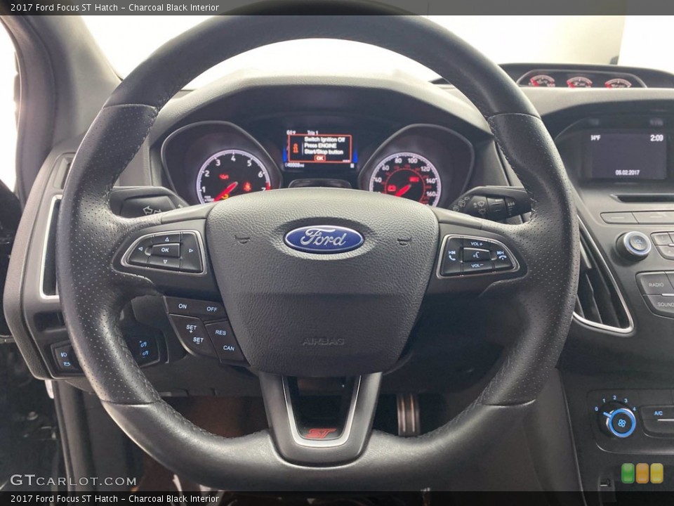 Charcoal Black Interior Steering Wheel for the 2017 Ford Focus ST Hatch #141978215