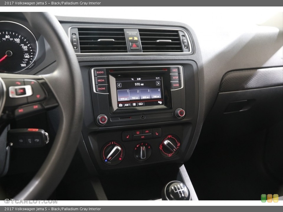Black/Palladium Gray Interior Controls for the 2017 Volkswagen Jetta S #141984812
