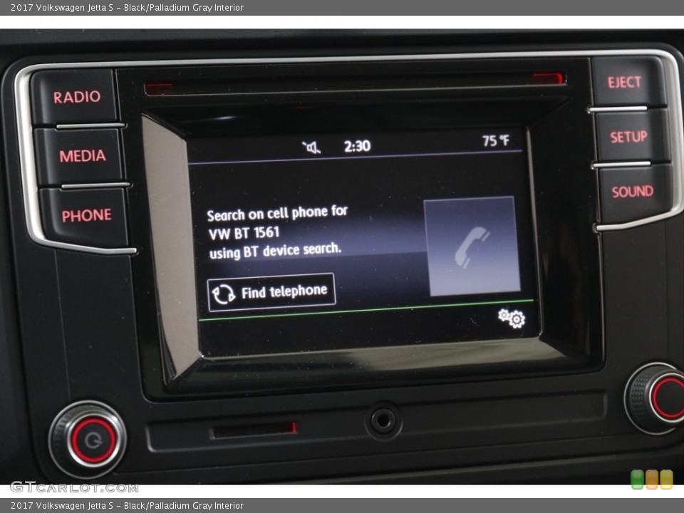 Black/Palladium Gray Interior Controls for the 2017 Volkswagen Jetta S #141984836
