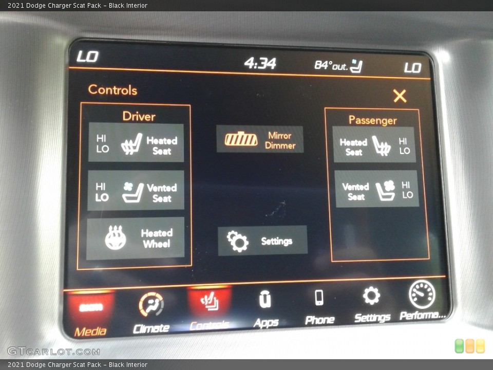 Black Interior Controls for the 2021 Dodge Charger Scat Pack #141986216