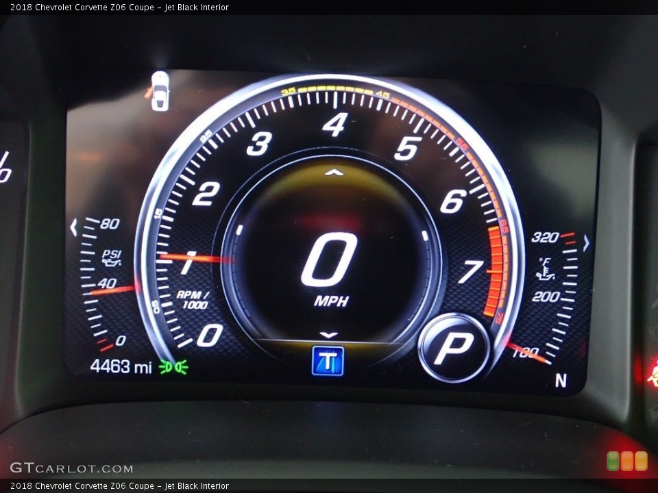 Jet Black Interior Gauges for the 2018 Chevrolet Corvette Z06 Coupe #141990149