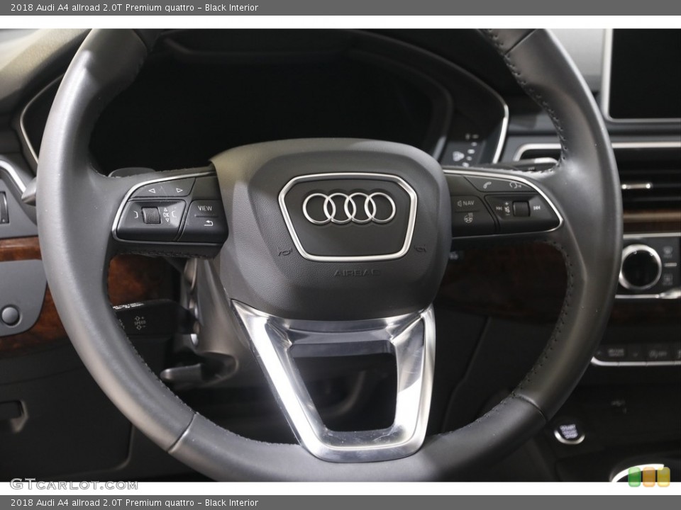 Black Interior Steering Wheel for the 2018 Audi A4 allroad 2.0T Premium quattro #141994974