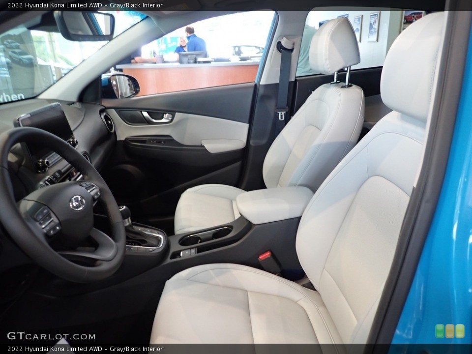Gray/Black Interior Front Seat for the 2022 Hyundai Kona Limited AWD #141995208