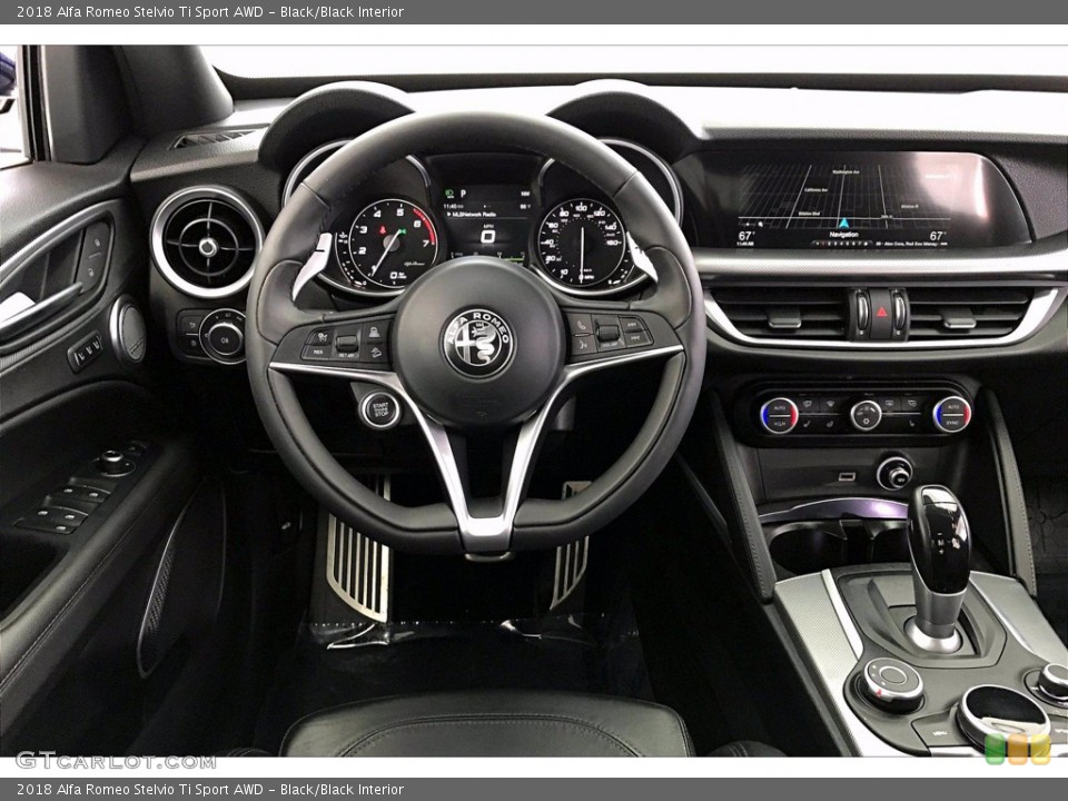 Black/Black Interior Dashboard for the 2018 Alfa Romeo Stelvio Ti Sport AWD #141998868