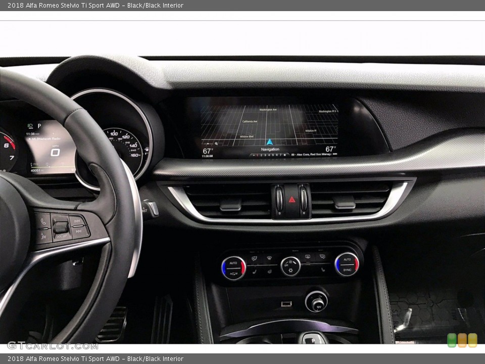 Black/Black Interior Navigation for the 2018 Alfa Romeo Stelvio Ti Sport AWD #141998898