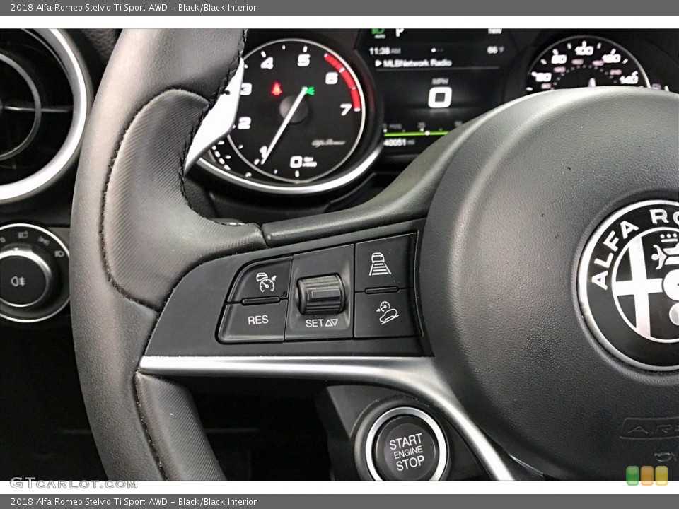 Black/Black Interior Steering Wheel for the 2018 Alfa Romeo Stelvio Ti Sport AWD #141999369