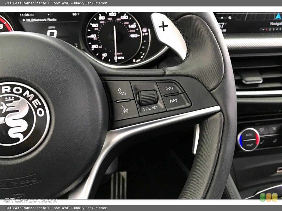Black/Black Interior Steering Wheel for the 2018 Alfa Romeo Stelvio Ti Sport AWD #141999396
