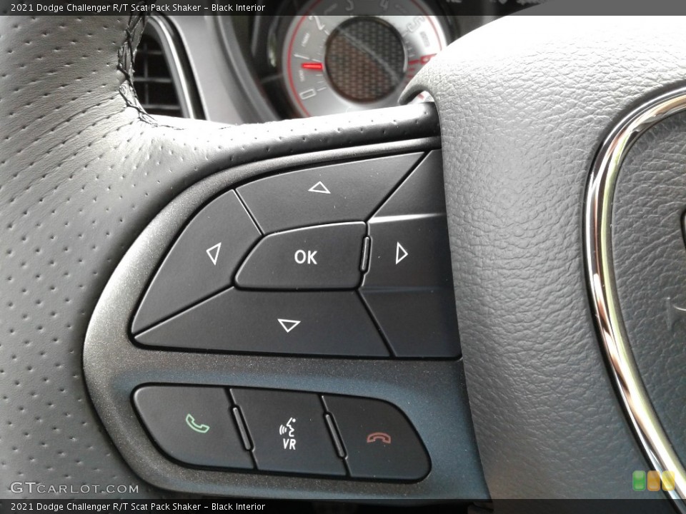 Black Interior Steering Wheel for the 2021 Dodge Challenger R/T Scat Pack Shaker #142000416
