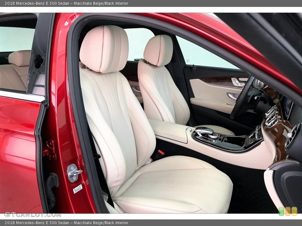 Macchiato Beige/Black Interior Front Seat for the 2018 Mercedes-Benz E 300 Sedan #142003896
