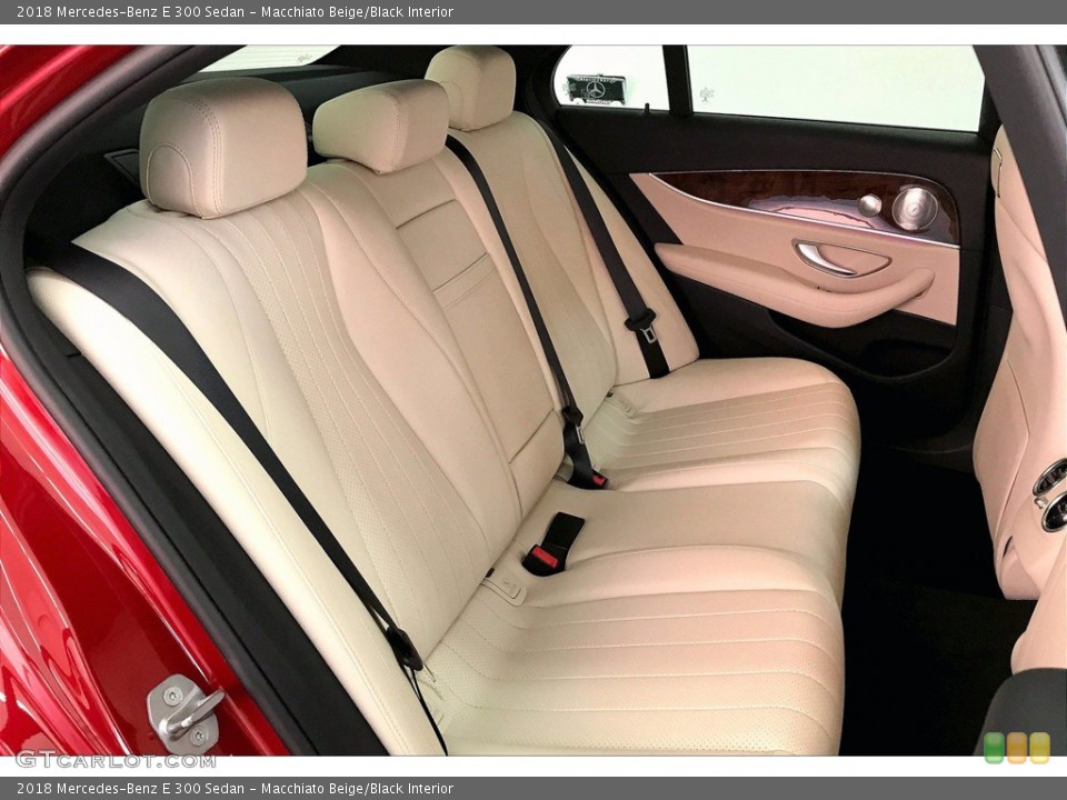 Macchiato Beige/Black Interior Rear Seat for the 2018 Mercedes-Benz E 300 Sedan #142004058